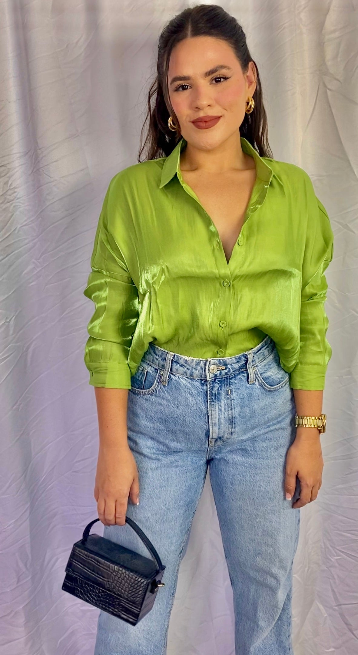 Apple green cheap shirt womens